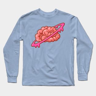 Brain Planet Cartoon Long Sleeve T-Shirt